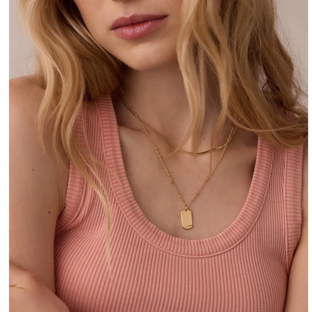 Gorjana Griffin Dog Tag Necklace